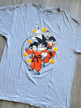 Dragonball gray official graphic tee with Goku print size L